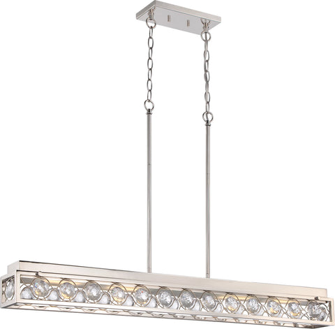Black Friday Special Frienza Polished Nickle Crystal Island Pendant LED