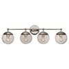 Trans Globe Lighting 71384 PC Riviera Collection Four Light Bath Vanity Wall in Polished Chrome Finish