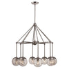 Trans Globe Lighting 71389 PC Riviera Collection Eight Light Hanging Pendant Chandelier in Polished Chrome Finish