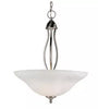 Trans Globe Lighting 8163 BN Glasswood Collection Three Light Pendant Chandelier in Brushed Nickel FInish