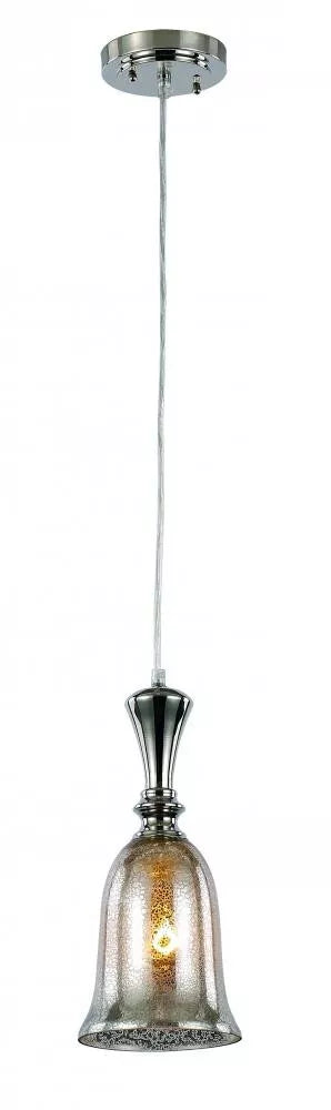 Trans Globe Lighting CB-PND-1003 Mercury Glass One Light Mini Pendant in Polished Nickel Finish