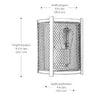 Trans Globe 100429524 Mist 1-Light Brushed Nickel Indoor Wall Sconce Light Fixture with Metal Mesh Shade