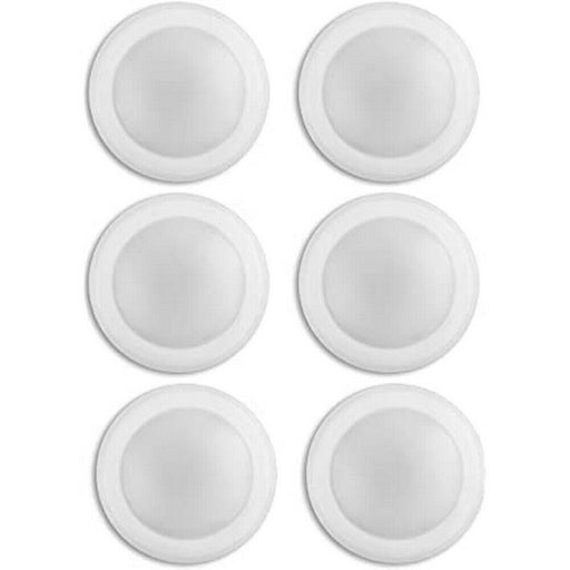 Nora NLOP-R650927AW-6PK Pack of Six Integrated LED Flush Surface Ceiling Disk Light in White Finish