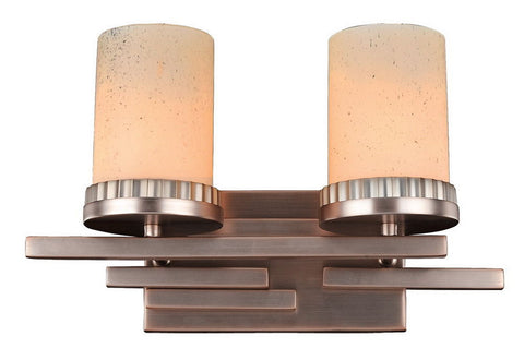 Kalco Lighting 2872BR Brandon Collection Two Light Bath Vanity Wall Sconce in Brushed Bronze Finish - Quality Discount Lighting
