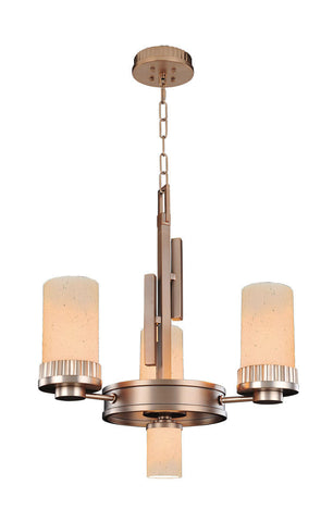 Kalco Lighting 2876BR Brandon Collection Three Light Chandelier in Brushed Bronze Finish - Quality Discount Lighting