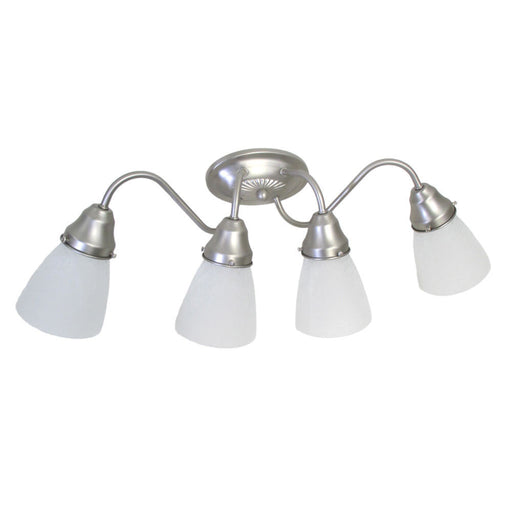 Epiphany Lighting 106034 BN-CLG8 Four Light Bath Wall Fixture in Brushed Nickel Finish - Quality Discount Lighting