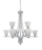 Designers Fountain Lighting 81989 MTP Bella Vista Collection Nine Light Hanging Chandelier in Matte Pewter Finish - Quality Discount Lighting