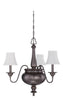 Craftmade Lighting 39623 LB Beaumont Collection Three Light Hanging Chandelier in Legacy Brass Bronze Finish