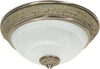 Nuvo Lighting 60-2489 Rockport Milano Collection Two Light Energy Efficient GU24 Fluorescent Flush Ceiling Mount in Brushed Nickel Finish