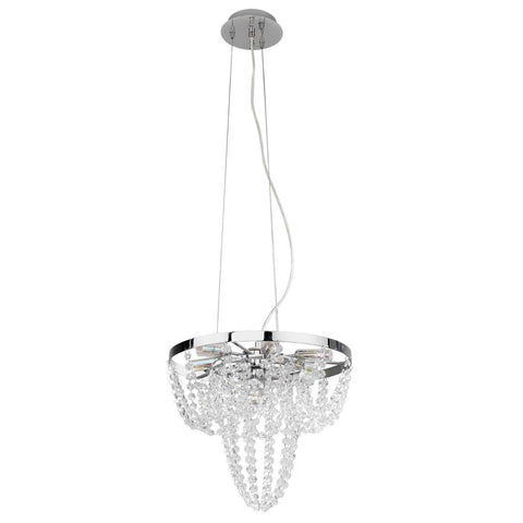 Eglo Lighting 89568A Swindon Collection Six Light Hanging Pendant Chandelier in Polished Chrome Finish - Quality Discount Lighting
