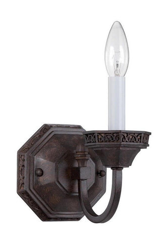 Craftmade Lighting 36461 PR Evangeline Collection One Light Wall Sconce in Peruvian Bronze Finish