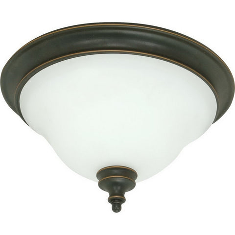 Nuvo Lighting 60-1101 Bistro Collection Two Light Flush Ceiling in Rustic Bronze Finish - Quality Discount Lighting