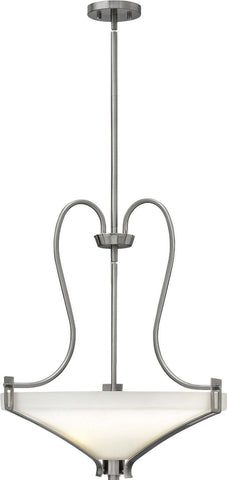 Hinkley Lighting 4224 BN Channing Collection Three Light Hanging Pendant Chandelier in Brushed Nickel Finish - Discount Lighting Fixtures