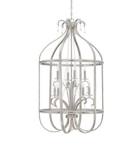 Craftmade Lighting 38538 BNK Andrianna Collection Eight Light Pendant Chandelier in Brushed Polished Nickel Finish