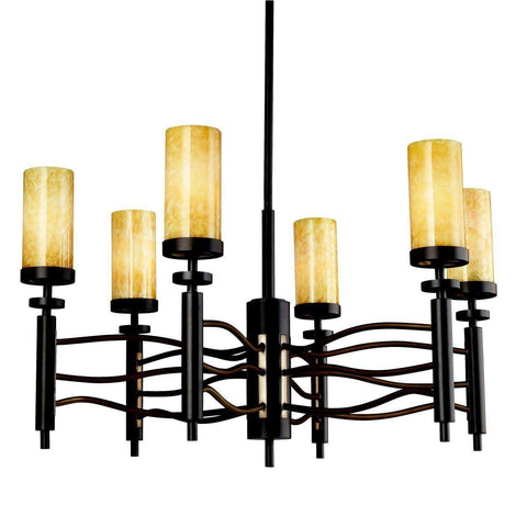 Kichler Lighting 42186OZ Six Light Millry Collection Hanging Chandelier in Olde Bronze Finish - Quality Discount Lighting