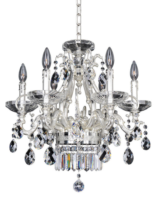 Kalco Lighting 024654-017-FR001 Rossi Collection Six Light Hanging Chandelier in Two Tone Silver Finish