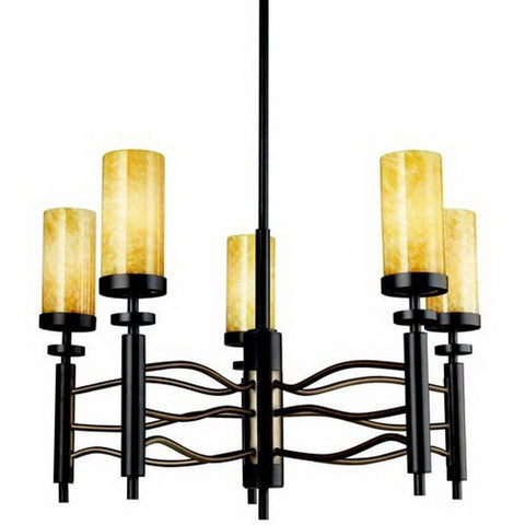 Kichler Lighting 42185OZ Five Light Millry Collection Hanging Chandelier in Olde Bronze Finish - Quality Discount Lighting