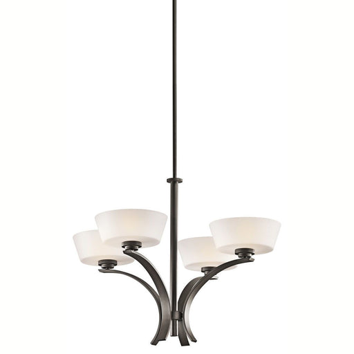 Aztec 34985 by Kichler Lighting Rise Collection Four Light Hanging Chandelier in Olde Bronze Finish