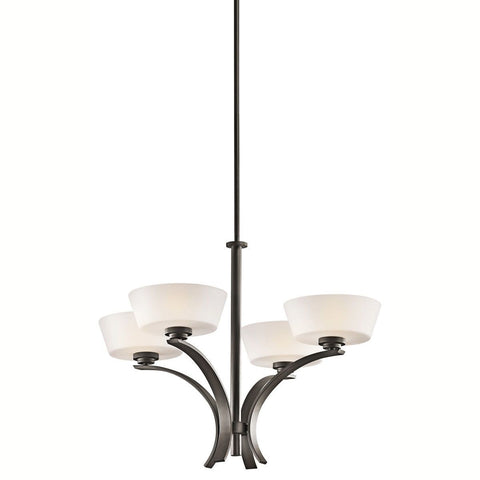 Aztec 34985 by Kichler Lighting Rise Collection Four Light Hanging Chandelier in Olde Bronze Finish