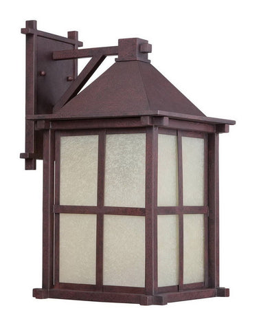 Sunset Lighting F4675-62 Crowley Collection One Light Exterior Wall Lantern in Rubbed Bronze Finish - Quality Discount Lighting