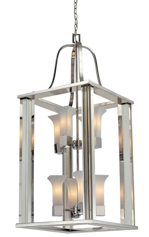 Z-Lite Lighting 611-42-CH Lotus Collection Eight Light Hanging Pendant Chandelier in Polished Chrome Finish