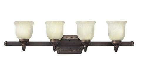 Hinkley Lighting 5904 OB Abigail Collection Four Light Bath Vanity Wall Fixture in Olde Bronze Finish - Quality Discount Lighting