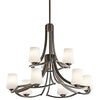 Aztec 34669 by Kichler Lighting Holton Collection Nine Light Hanging Chandelier in Old Bronze Finish - Quality Discount Lighting
