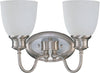Nuvo Lighting 60-2797 Bella Collection Two Light Bath Vanity Wall Mount in Brushed Nickel Finish