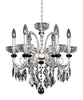 Kalco Lighting 024851-017-FR001 Gabrieli Collection Six Light Hanging Chandelier in Two Tone Silver Finish