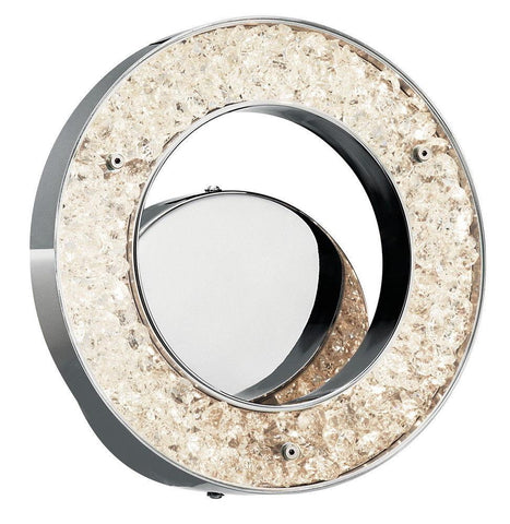 Elan by Kichler Lighting 83056 Crushed Ice Collection LED Wall Sconce in Polished Chrome Finish