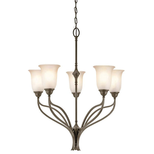 Aztec 34974 by Kichler Lighting Wayland Collection Five Light Chandelier in Shadow Bronze Finish