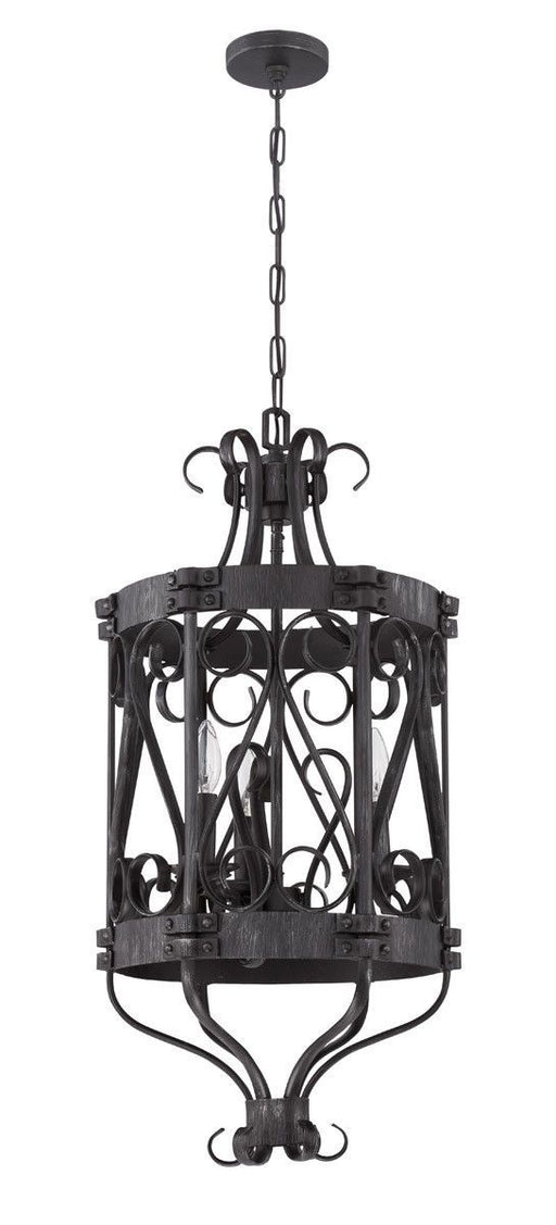Craftmade Lighting 37933 CHL Ellsworth Collection Three Light Pendant Chandelier in Charcoal Finish