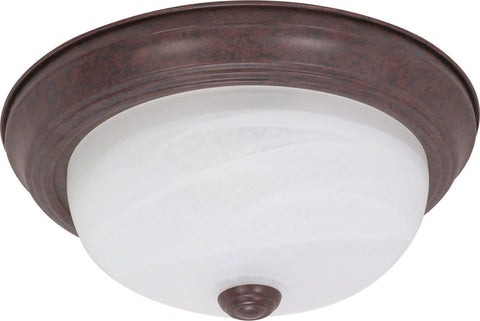 Nuvo Lighting 60-2624 Signature Collection Two Light Energy Star Efficient GU24 Flush Ceiling Mount in Old Bronze Finish