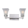 Z-Lite Lighting 319-2V Pershing Collection Two Light Bath Vanity Wall Mount in Polished Nickel Finish