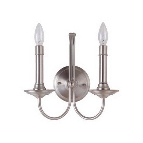 Craftmade Lighting 40762 PLN Avery Collection Two Light Wall Sconce in Polished Nickel Finish