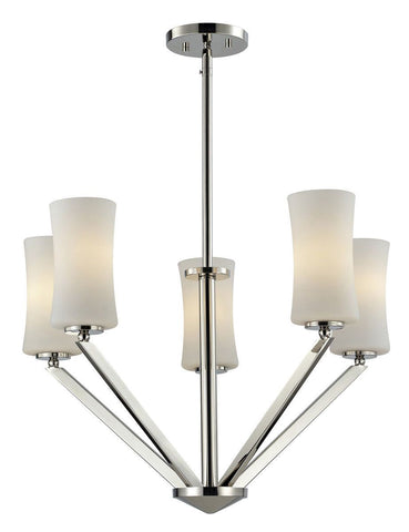Z-Lite Lighting 608-5-CH Elite Collection Five Light Hanging Chandelier in Polished Chrome Finish
