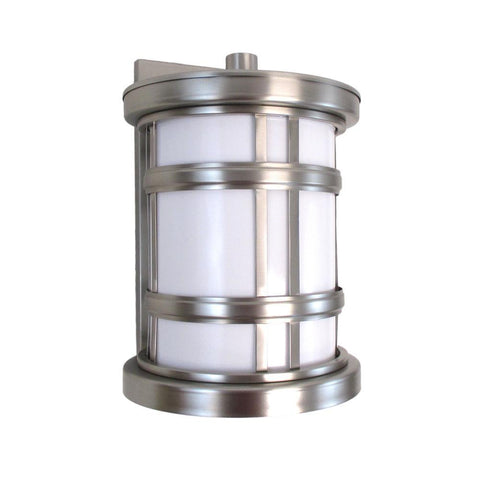 Oxygen Lighting 2-700-224 Stratford Collection One Light Energy Efficient Fluorescent Outdoor Exterior Wall Lantern in Satin Nickel Finish