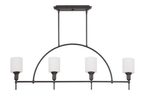 Craftmade Lighting 37274 ESP Meridian Collection Four Light Linear Pendant Chandelier in Espresso Finish