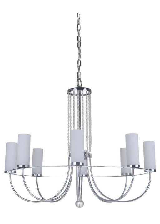 Craftmade Lighting 40628 CH Cascade Collection Eight Light Hanging Chandelier in Polished Chrome Finish