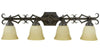 Craftmade Lighting 10935AG4 Florence Collection Four Light Bath Vanity Wall Mount in Aged Bronze Finish