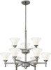 Hinkley Lighting 4048 BN Abbie Collection Nine Light Hanging Chandelier in Brushed Nickel Finish - Discount Lighting Fixtures