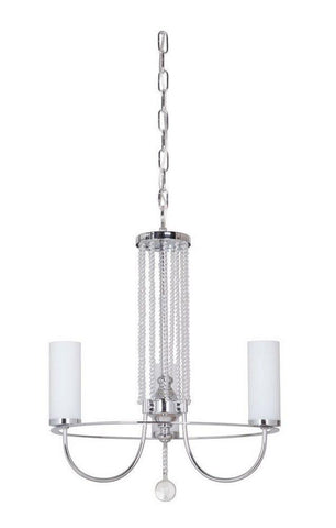 Craftmade Lighting 40623 CH Cascade Collection Three Light Hanging Chandelier in Polished Chrome Finish
