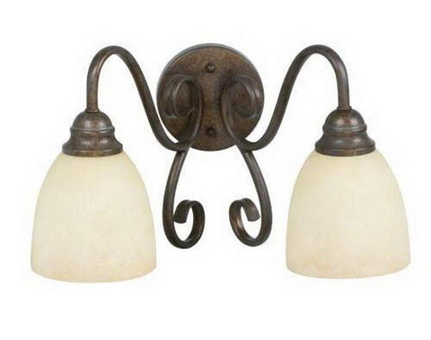 Craftmade Lighting 15515PR2  Isabella Collection Two Light Bath Vanity Wall Mount in Peruvian Bronze Finish