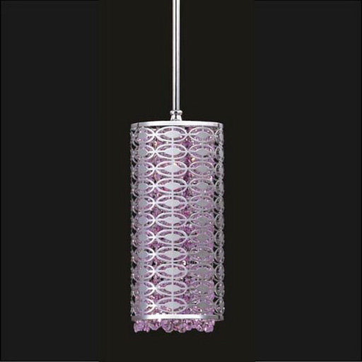 Kalco Lighting 10267-010-FR001 Berkley Collection One Light Hanging Mini Pendant in Polished Chrome Finish