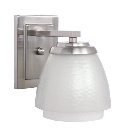 Craftmade Lighting 14606BNK1 One Light Wall Sconce in Brushed Polished Nickel Finish