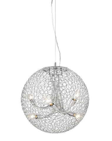 Z-Lite Lighting 175-24 Saatchi Collection Eight Light Hanging Pendant in Chrome Finish
