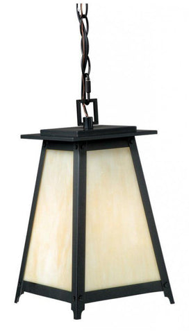 Vaxcel Lighting T0024 Prairieview Collection One Light Outdoor Exterior Hanging Lantern in Oil Rubbed Bronze Finish - Quality Discount Lighting