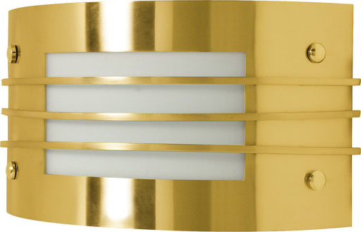 Nuvo Lighting 60-937 One Light Energy Star Efficient GU24 Fluorescent Wall Sconce in Polished Brass Finish - Quality Discount Lighting