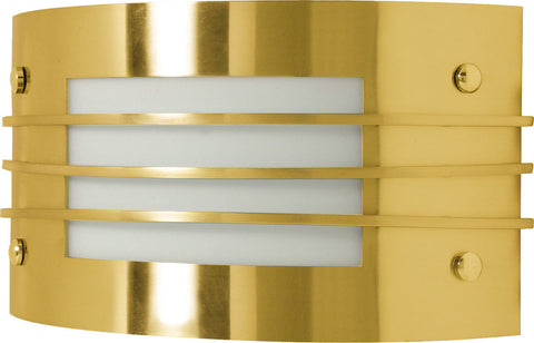 Nuvo Lighting 60-937 One Light Energy Star Efficient GU24 Fluorescent Wall Sconce in Polished Brass Finish - Quality Discount Lighting