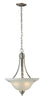 Z-Lite Lighting 2110-P Athena Collection Three Light Hanging Pendant Chandelier in Brushed Nickel Finish